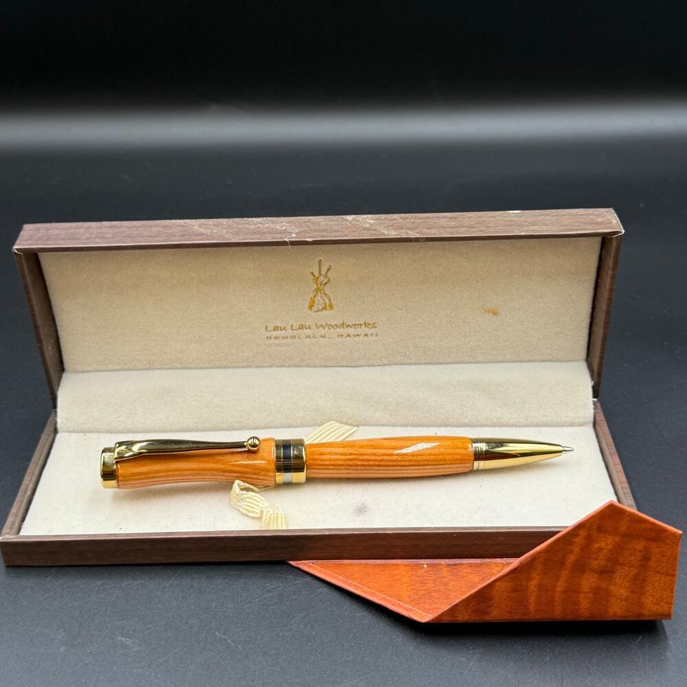 Vintage Lau Lau Woodworks Handcrafted Hawaiian Wood Pen